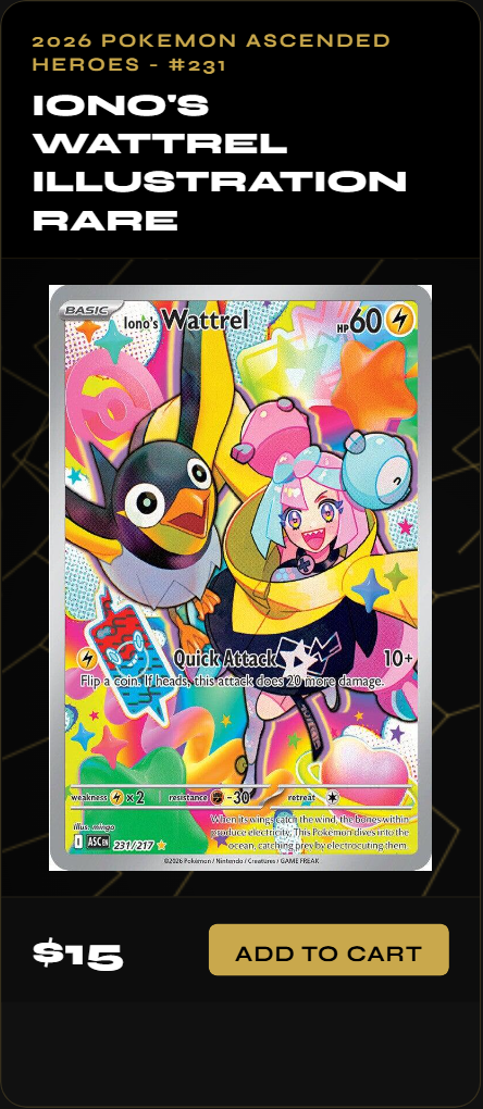 Iono's Wattrel Illustration Rare