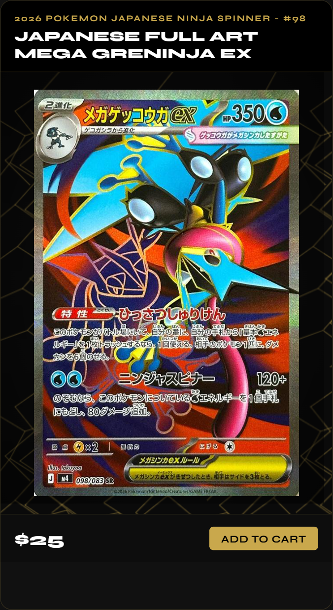 Japanese Full Art Mega Greninja Ex