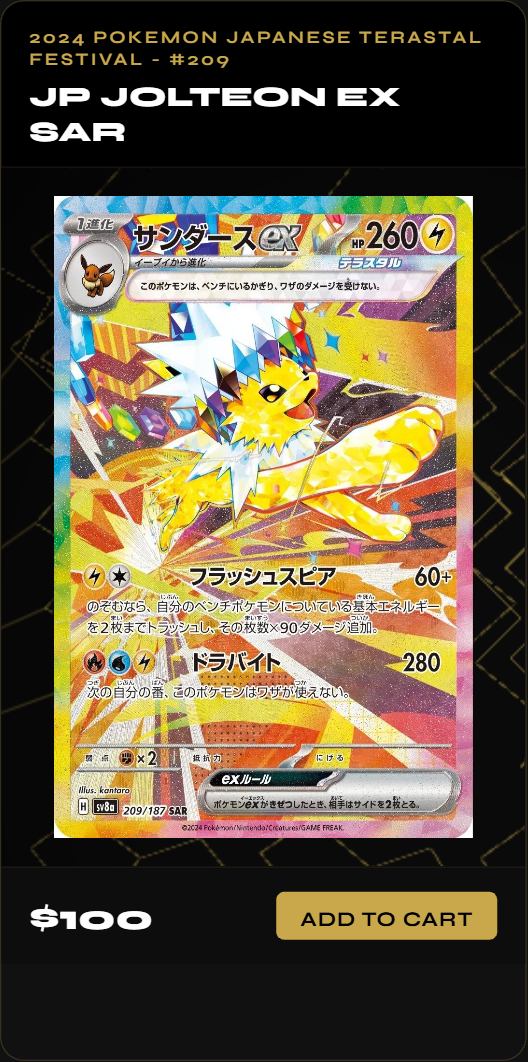 JP Jolteon Ex SAR