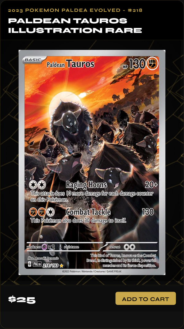 Paldean Tauros Illustration Rare