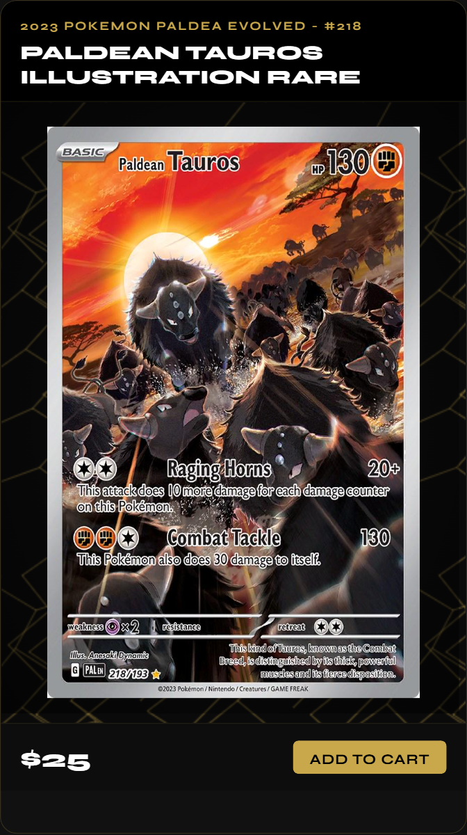 Paldean Tauros Illustration Rare