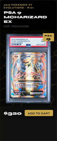 PSA 9 MCharizard Ex