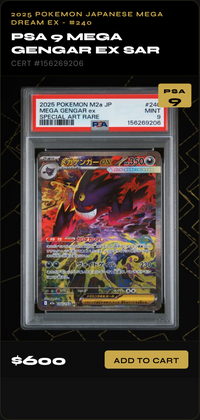 PSA 9 Mega Gengar EX SAR