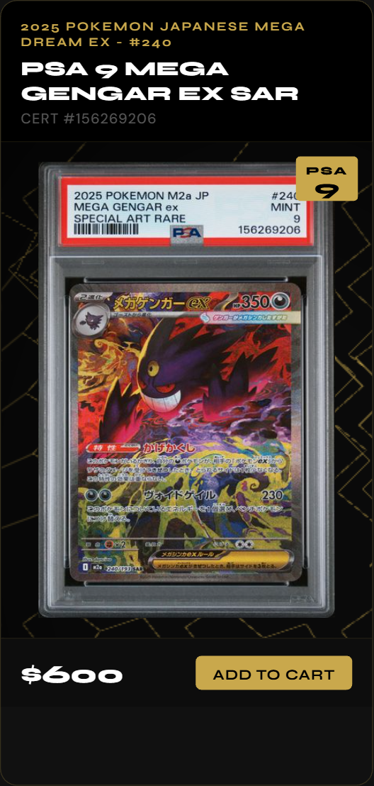 PSA 9 Mega Gengar EX SAR